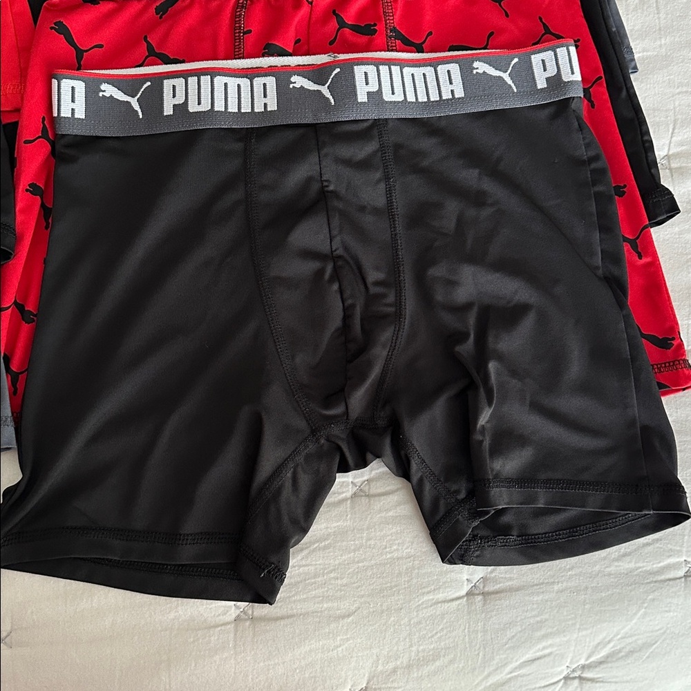 Puma Men's Boxer Briefs - Black, Gray, blue, and Red - Picture 2 of 6